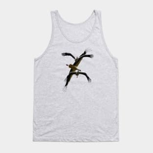 Stork Aerodynamics - Flying Poses Vector Art Tank Top